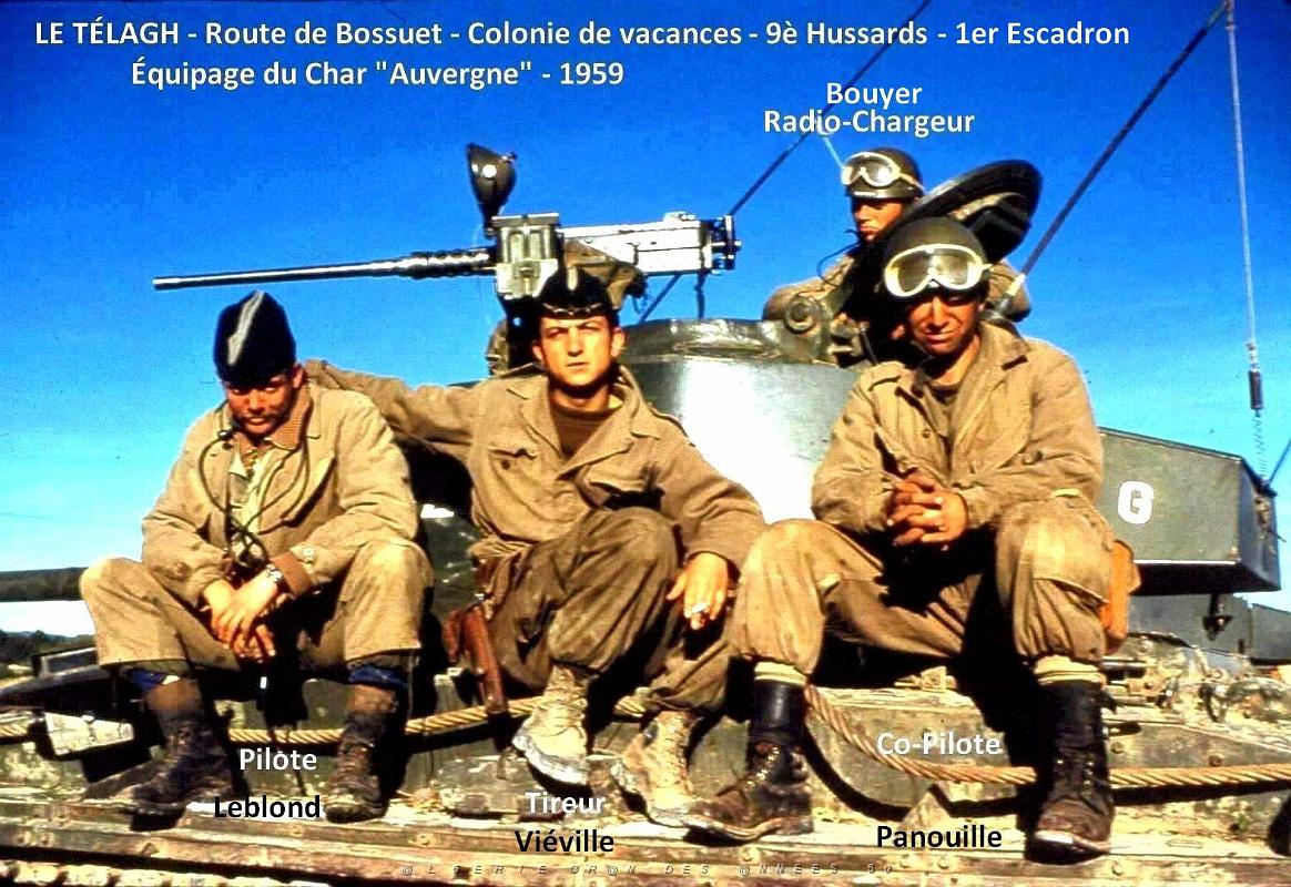 Le Telagh - Colonie de vacances - 9e Hussards - Equipage du Char Auvergne.jpg